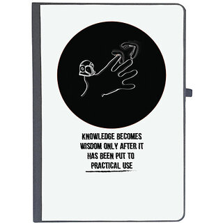                       UDNAG Ruled Notebook Diary 'Knowledge | Knowledge become wisdom only after it', [A5 80Pages 80GSM]                                              