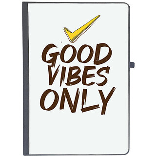                       UDNAG Ruled Notebook Diary 'Vibes | Good Vibes Only', [A5 80Pages 80GSM]                                              
