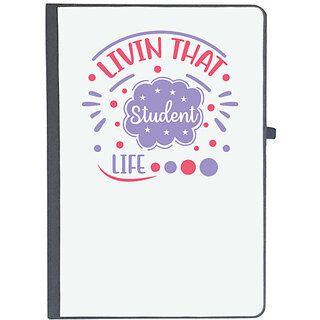                       UDNAG Ruled Notebook Diary 'Student | Livin that student life', [A5 80Pages 80GSM]                                              