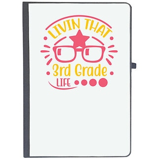                       UDNAG Ruled Notebook Diary 'Teacher Student | Livin that 3rd grade life', [A5 80Pages 80GSM]                                              