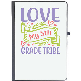                       UDNAG Ruled Notebook Diary 'Teacher Student | love my 5th grade tribe', [A5 80Pages 80GSM]                                              