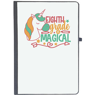                       UDNAG Ruled Notebook Diary 'Teacher Student | 8th grade is magical', [A5 80Pages 80GSM]                                              