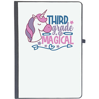                       UDNAG Ruled Notebook Diary 'Teacher Student | third grade is magical', [A5 80Pages 80GSM]                                              