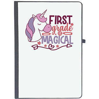                       UDNAG Ruled Notebook Diary 'Teacher Student | first grade is magical', [A5 80Pages 80GSM]                                              