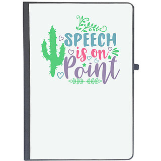                       UDNAG Ruled Notebook Diary 'Speech | speech is on point', [A5 80Pages 80GSM]                                              
