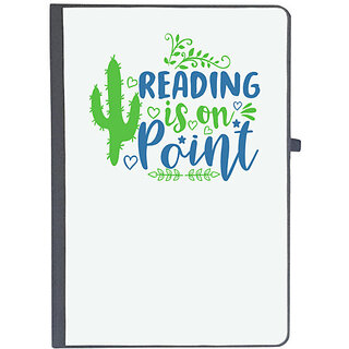                       UDNAG Ruled Notebook Diary 'Reading | reading is on point', [A5 80Pages 80GSM]                                              
