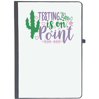                       UDNAG Ruled Notebook Diary 'Testing | testing is on point', [A5 80Pages 80GSM]                                              