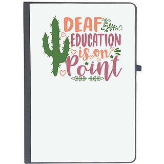                       UDNAG Ruled Notebook Diary 'Teacher Student | Deaf education is on point', [A5 80Pages 80GSM]                                              