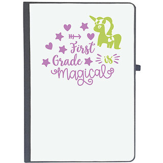                       UDNAG Ruled Notebook Diary 'Teacher Student | First grade is magical copy', [A5 80Pages 80GSM]                                              