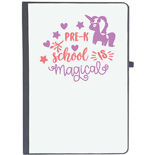                       UDNAG Ruled Notebook Diary 'Teacher Student | Pre-k school is magical', [A5 80Pages 80GSM]                                              
