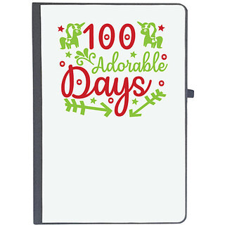                      UDNAG Ruled Notebook Diary 'Teacher Student | 100 adorable days-', [A5 80Pages 80GSM]                                              