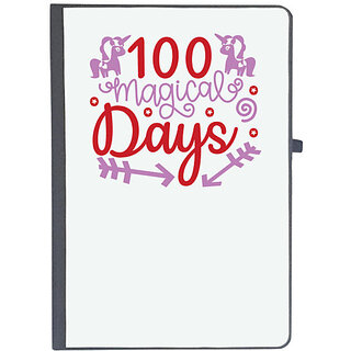                       UDNAG Ruled Notebook Diary 'Teacher Student | 100 magical days', [A5 80Pages 80GSM]                                              