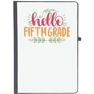                       UDNAG Ruled Notebook Diary 'Teacher Student | hello fiifth grade', [A5 80Pages 80GSM]                                              
