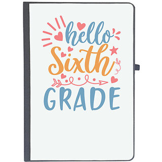                       UDNAG Ruled Notebook Diary 'Teacher Student | hello sixth gradee', [A5 80Pages 80GSM]                                              