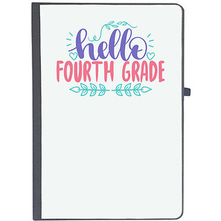                       UDNAG Ruled Notebook Diary 'Teacher Student | hello fourth grade', [A5 80Pages 80GSM]                                              