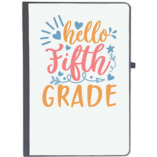                       UDNAG Ruled Notebook Diary 'Teacher Student | hello fifth gradee', [A5 80Pages 80GSM]                                              