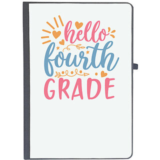                       UDNAG Ruled Notebook Diary 'Teacher Student | hello fourth gradee', [A5 80Pages 80GSM]                                              