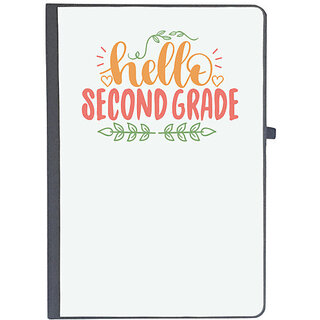                       UDNAG Ruled Notebook Diary 'Teacher Student | hello second grade copy', [A5 80Pages 80GSM]                                              