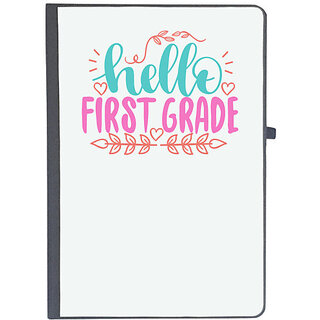                       UDNAG Ruled Notebook Diary 'Teacher Student | hello first grade', [A5 80Pages 80GSM]                                              