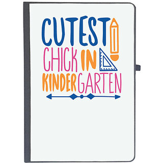                       UDNAG Ruled Notebook Diary 'Teacher Student | cutest chick in kindergartenn', [A5 80Pages 80GSM]                                              