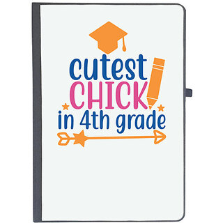                       UDNAG Ruled Notebook Diary 'Teacher Student | cutest chick in 4th gradee', [A5 80Pages 80GSM]                                              