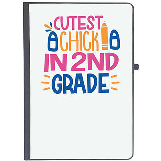                       UDNAG Ruled Notebook Diary 'Teacher Student | cutest chick in 2nd gradee', [A5 80Pages 80GSM]                                              