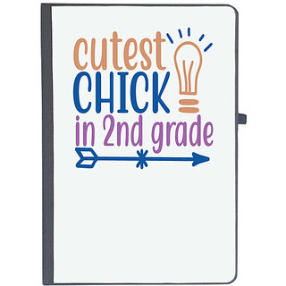                       UDNAG Ruled Notebook Diary 'Teacher Student | cutest chick in 2nd grade', [A5 80Pages 80GSM]                                              