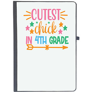                       UDNAG Ruled Notebook Diary 'Teacher Student | cutest chick in 4th grade', [A5 80Pages 80GSM]                                              