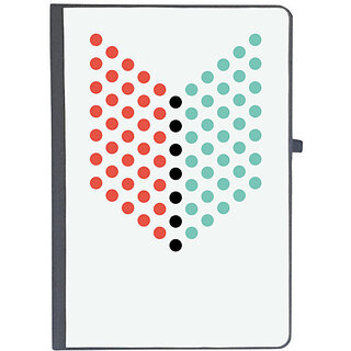                       UDNAG Ruled Notebook Diary 'Red blue dots | Drawing', [A5 80Pages 80GSM]                                              