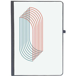                       UDNAG Ruled Notebook Diary 'Orange blue design | Drawing', [A5 80Pages 80GSM]                                              
