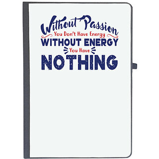                       UDNAG Ruled Notebook Diary 'Without energy nothing | Donalt Trump', [A5 80Pages 80GSM]                                              