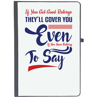                       UDNAG Ruled Notebook Diary 'If you get good rating they will cover you | Donalt Trump', [A5 80Pages 80GSM]                                              