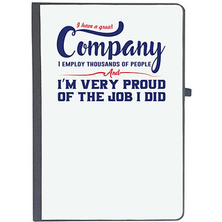                       UDNAG Ruled Notebook Diary 'Company im very proud of the job | Donalt Trump', [A5 80Pages 80GSM]                                              