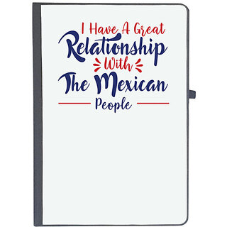                       UDNAG Ruled Notebook Diary 'Relationship with great maxican people | Donalt Trump', [A5 80Pages 80GSM]                                              