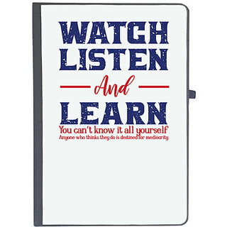                       UDNAG Ruled Notebook Diary 'Watch listen and learn | Donalt Trump', [A5 80Pages 80GSM]                                              