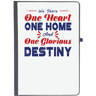                       UDNAG Ruled Notebook Diary 'One heart one home destiny | Donalt Trump', [A5 80Pages 80GSM]                                              
