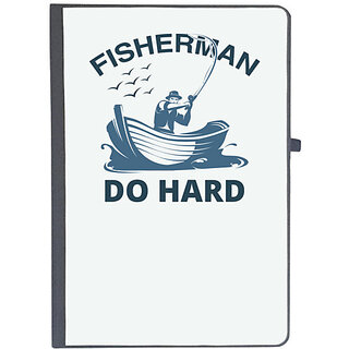                       UDNAG Ruled Notebook Diary 'Fishing | Fisher man do hard', [A5 80Pages 80GSM]                                              