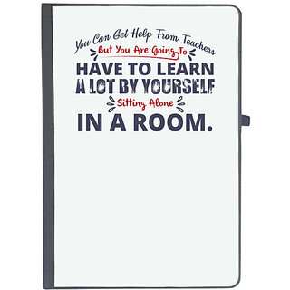                       UDNAG Ruled Notebook Diary 'Have to learn lot by yourself | Dr. Seuss', [A5 80Pages 80GSM]                                              