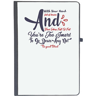                       UDNAG Ruled Notebook Diary 'You are too smart to go down | Dr. Seuss', [A5 80Pages 80GSM]                                              