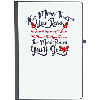                       UDNAG Ruled Notebook Diary 'The more that you read the more place you'll go | Dr. Seuss', [A5 80Pages 80GSM]                                              