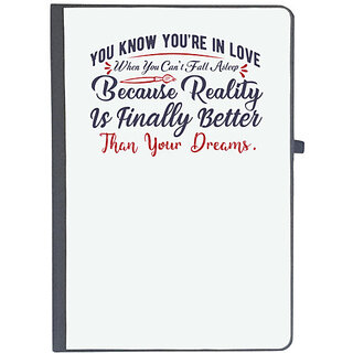                       UDNAG Ruled Notebook Diary 'You know you are in love | Dr. Seuss', [A5 80Pages 80GSM]                                              