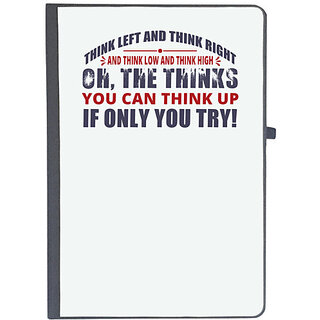                      UDNAG Ruled Notebook Diary 'You can think up if only you try | Dr. Seuss', [A5 80Pages 80GSM]                                              