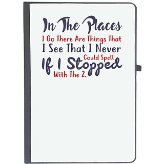                       UDNAG Ruled Notebook Diary 'In the places i see that i never could spell | Dr. Seuss', [A5 80Pages 80GSM]                                              