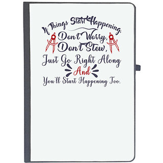                       UDNAG Ruled Notebook Diary 'I think start happening | Dr. Seuss', [A5 80Pages 80GSM]                                              