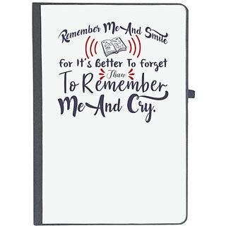                       UDNAG Ruled Notebook Diary 'Remember me and smile | Dr. Seuss', [A5 80Pages 80GSM]                                              