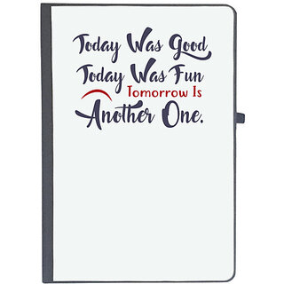                       UDNAG Ruled Notebook Diary 'Today was good fun tomorrow is another one | Dr. Seuss', [A5 80Pages 80GSM]                                              