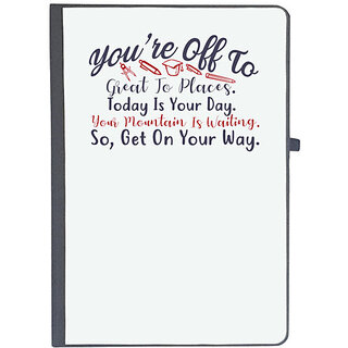                       UDNAG Ruled Notebook Diary 'Today is your day so get on your way | Dr. Seuss', [A5 80Pages 80GSM]                                              