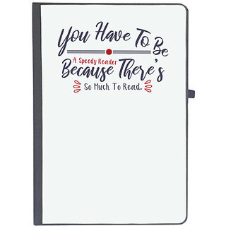                       UDNAG Ruled Notebook Diary 'You have to be speedy reader | Dr. Seuss', [A5 80Pages 80GSM]                                              