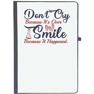                       UDNAG Ruled Notebook Diary 'Dont cry smile because it happened | Dr. Seuss', [A5 80Pages 80GSM]                                              