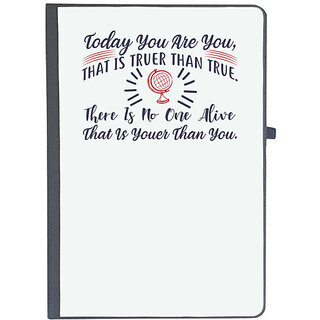                       UDNAG Ruled Notebook Diary 'Today you are you that is truer than true | Dr. Seuss', [A5 80Pages 80GSM]                                              